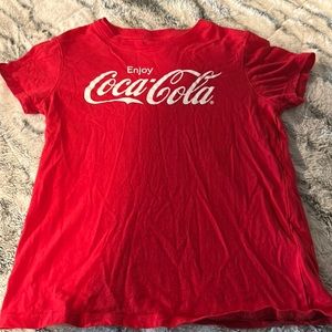 coca-Cola T-shirt red perfectly good condition looks great with a black jean